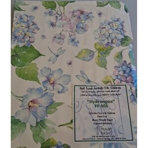 Hydrangea Decorative File Folders 12 Count Letter Size 1/3 Cut Present Perfect